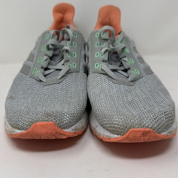 Adidas Cloud-foam sneakers, women’s US 10, gray/peach/seafoam green, preowned - Picture 5 of 11